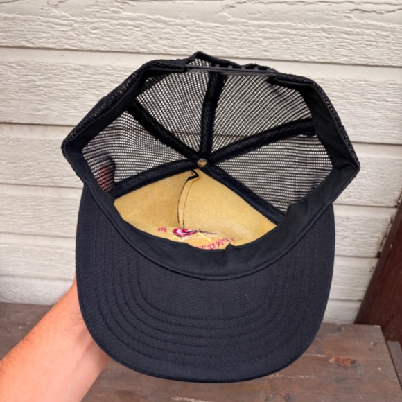 vintage UPSALA Firefighter trucker hat mesh snapback black - Picture 4 of 4